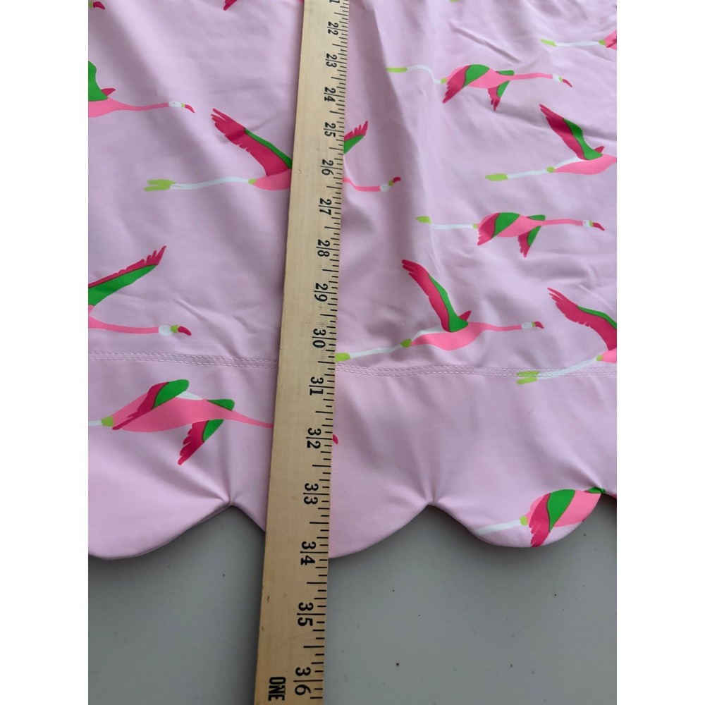 Katherine Way Flying Flamingos Pink Golf Dress Scallop Hem Sleeveless Small NWT - Picture 6 of 6